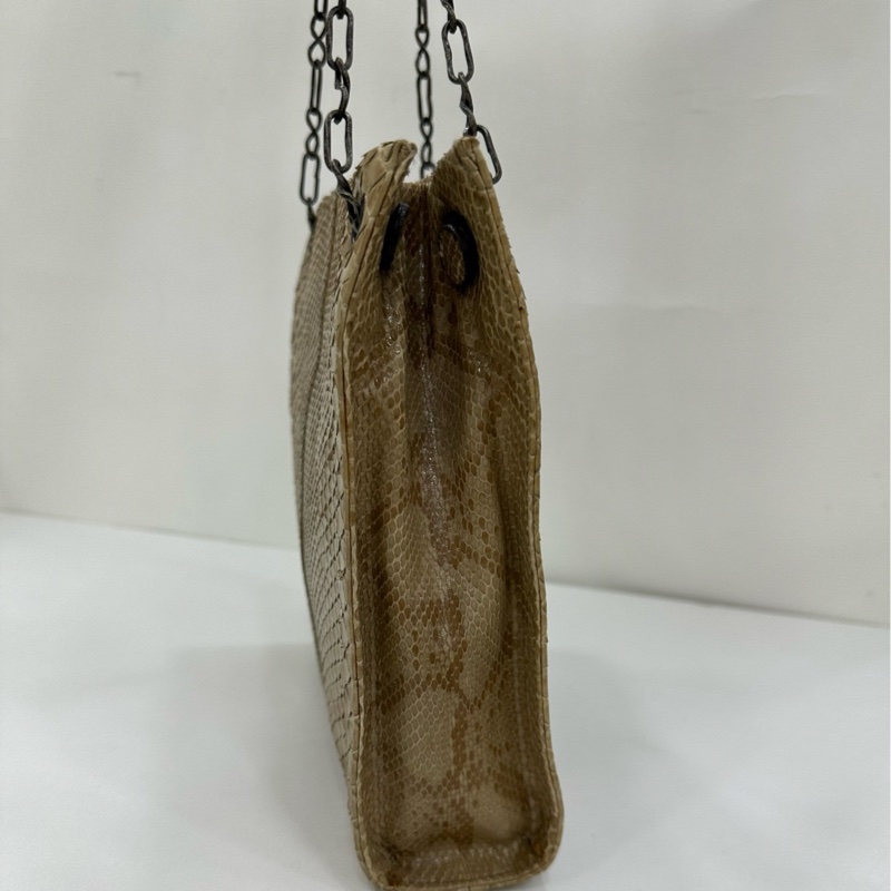 Prada 鏈條 稀有皮 蛇皮中古包 vintage中古包-2