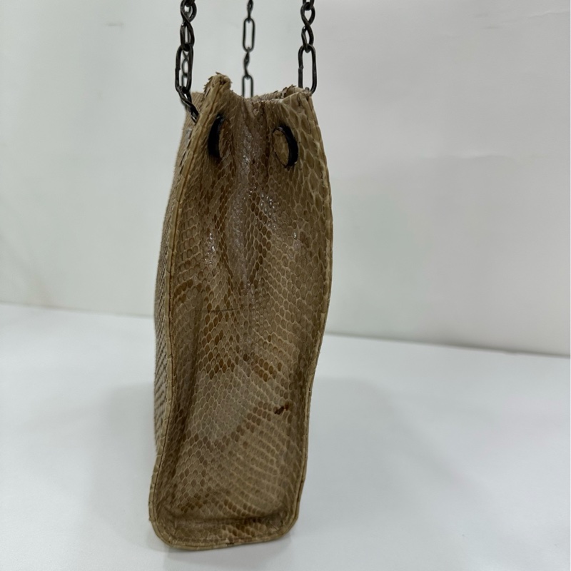 Prada 鏈條 稀有皮 蛇皮中古包 vintage中古包-3
