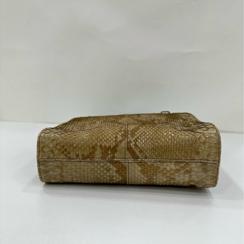 Prada 鏈條 稀有皮 蛇皮中古包 vintage中古包-4