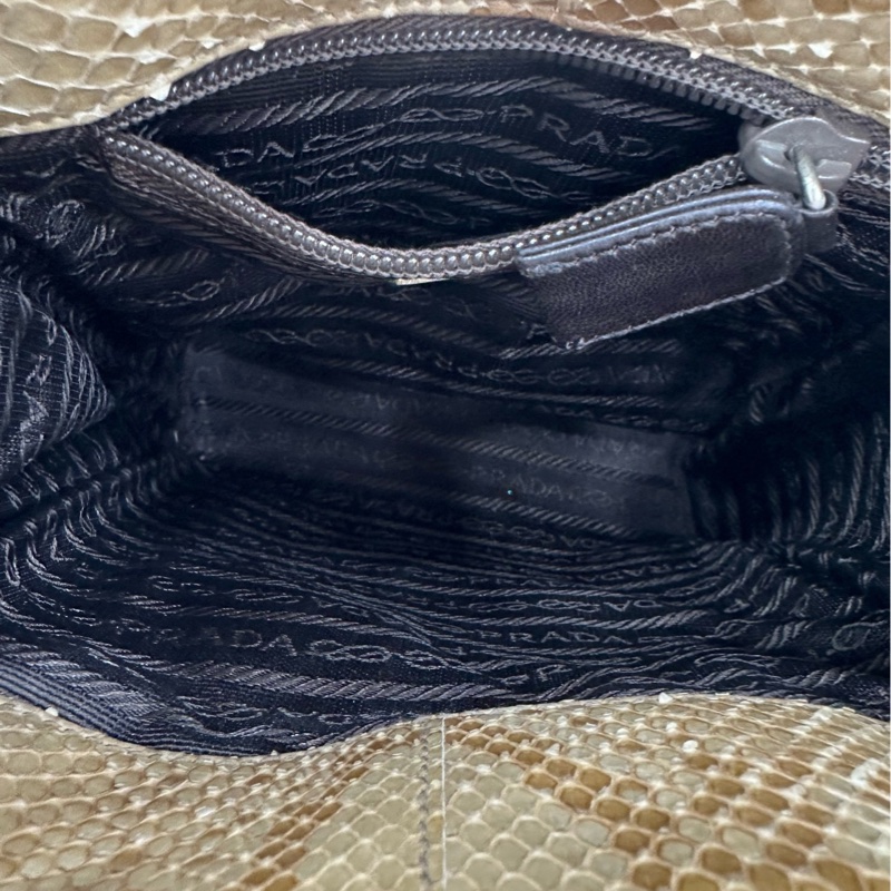 Prada 鏈條 稀有皮 蛇皮中古包 vintage中古包-6