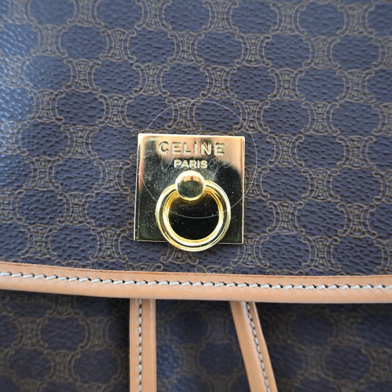 中古 Celine 古董經典 老花圖案 背包-18