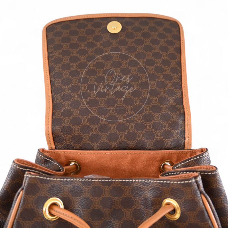 中古 Celine 古董經典 老花圖案 背包-21
