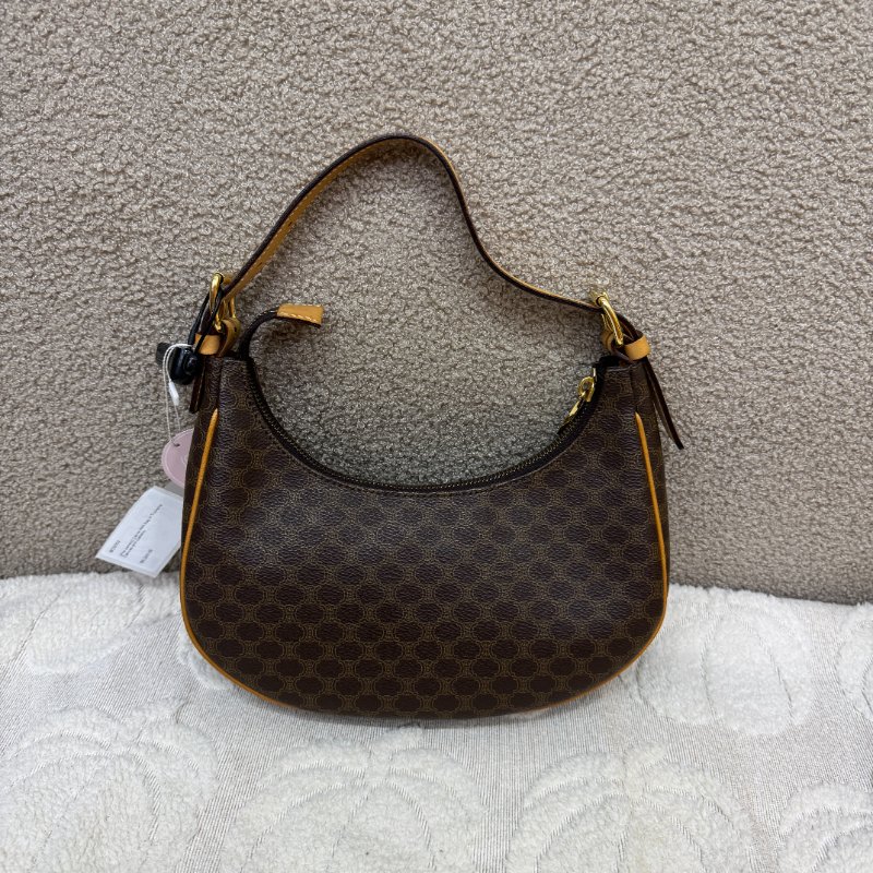 中古 Celine 賽琳 思琳 AVA 凱旋門帆布 小牛皮包-0