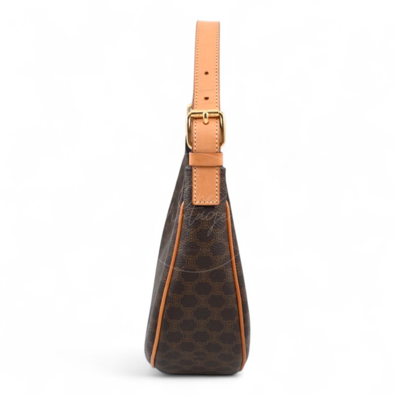 中古 Celine 賽琳 思琳 AVA 凱旋門帆布 小牛皮包-3