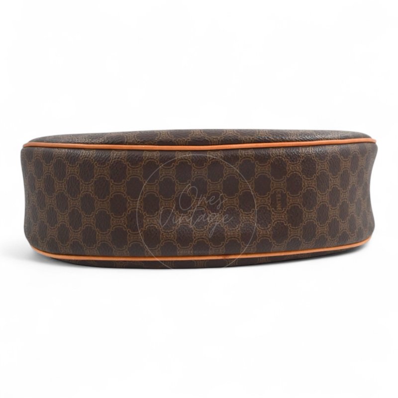 中古 Celine 賽琳 思琳 AVA 凱旋門帆布 小牛皮包-5