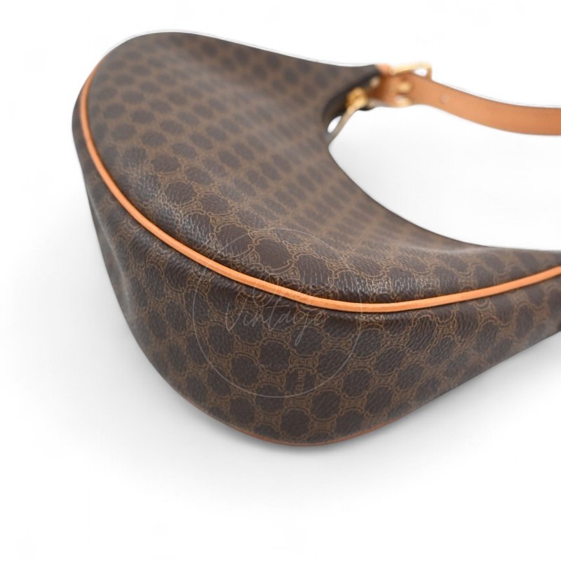 中古 Celine 賽琳 思琳 AVA 凱旋門帆布 小牛皮包-15