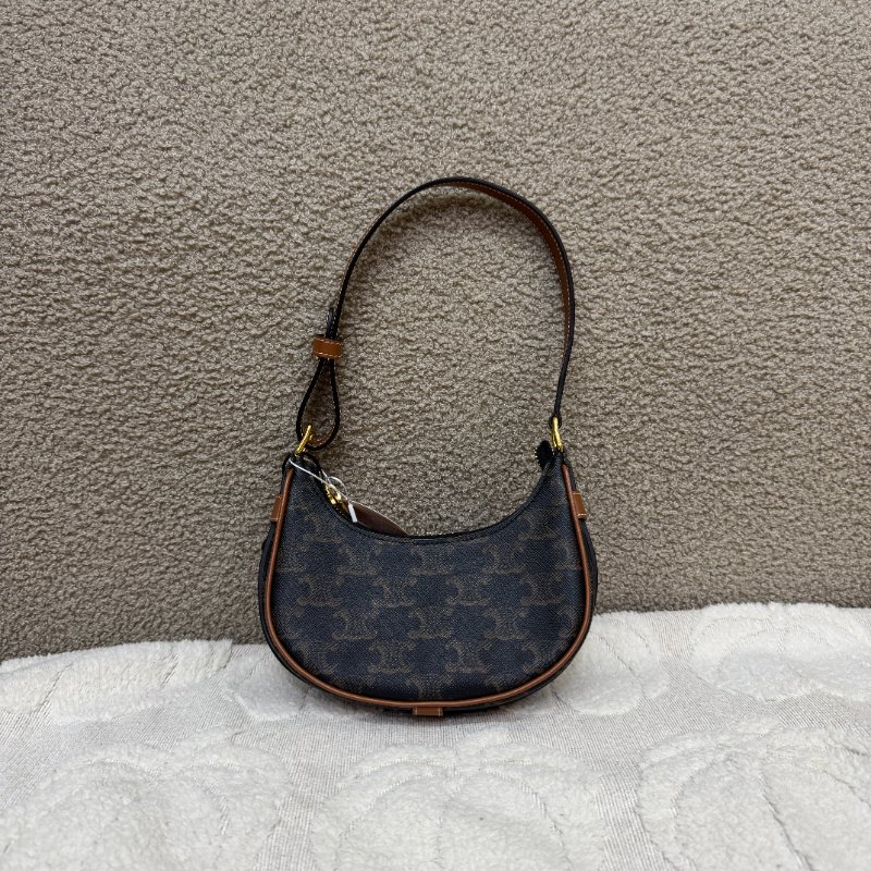 中古 Celine 賽琳 思琳 Mini 小型 AVA 凱旋門帆布與小牛皮 手袋-0
