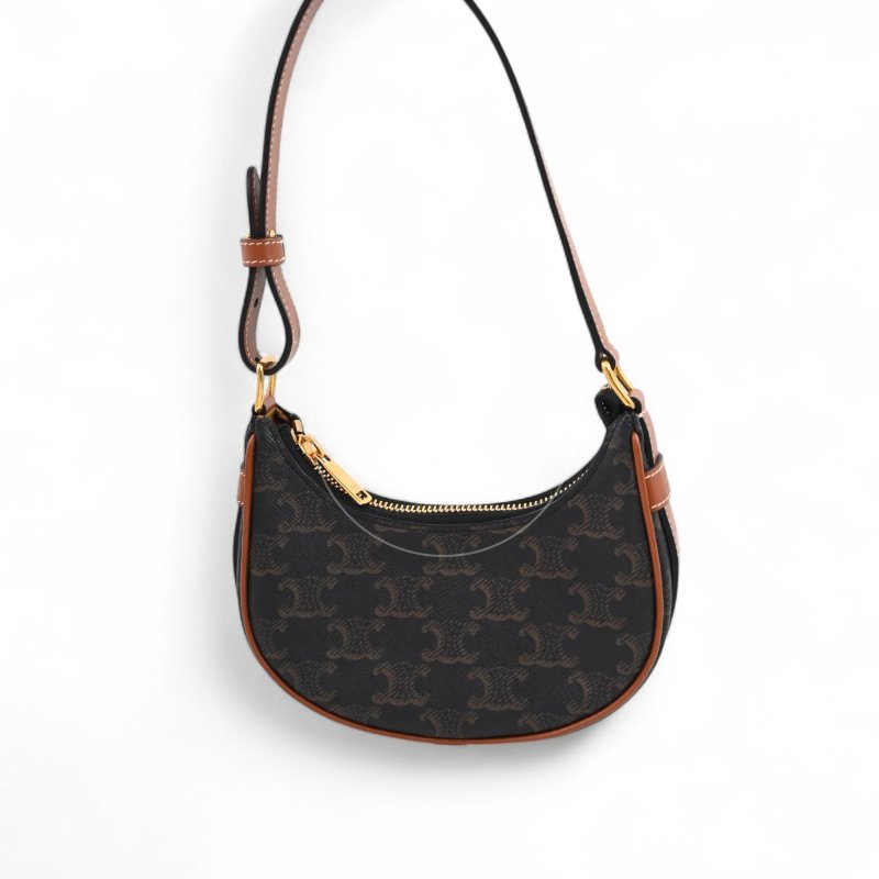 中古 Celine 賽琳 思琳 Mini 小型 AVA 凱旋門帆布與小牛皮 手袋-1