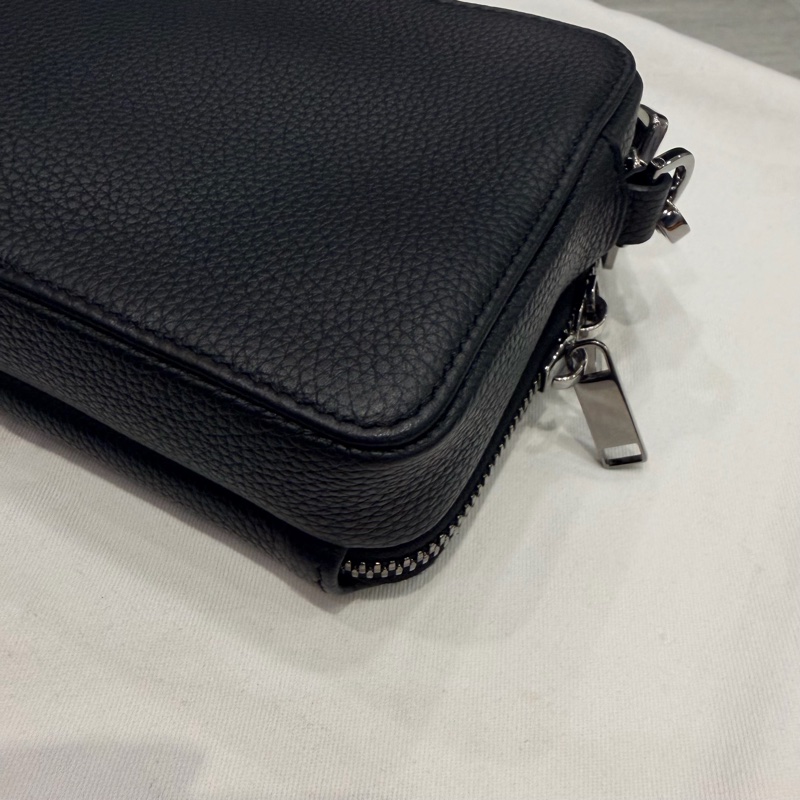 Dior 荔枝牛皮 雙拉鏈 相機包 斜背包 黑-15