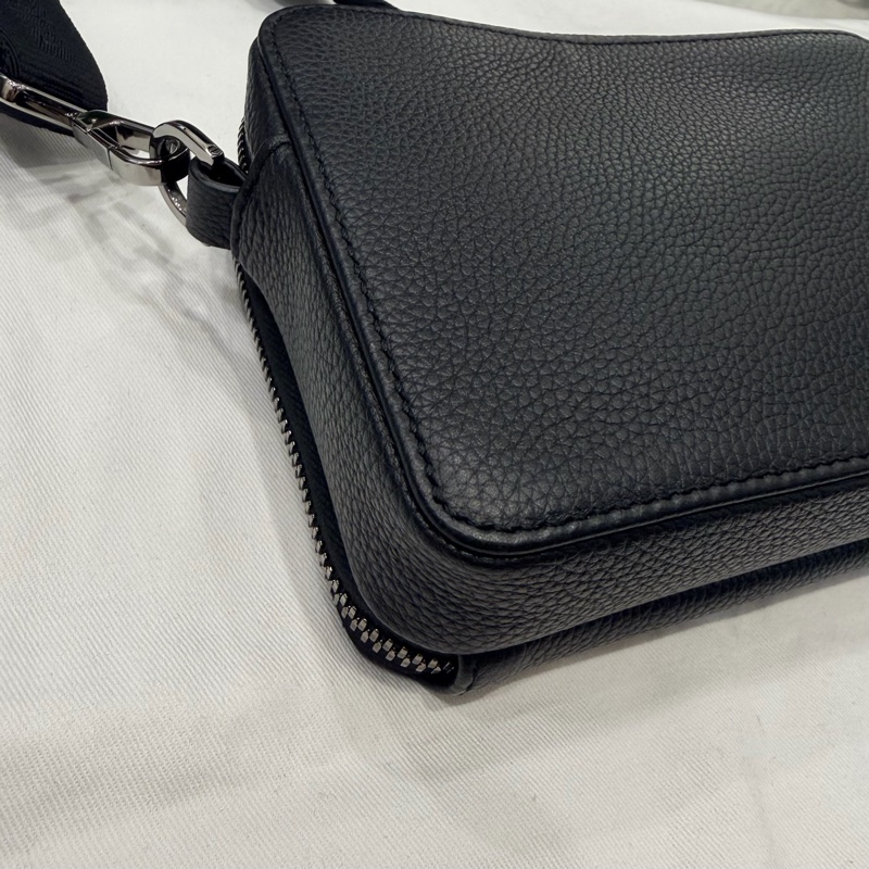 Dior 荔枝牛皮 雙拉鏈 相機包 斜背包 黑-16