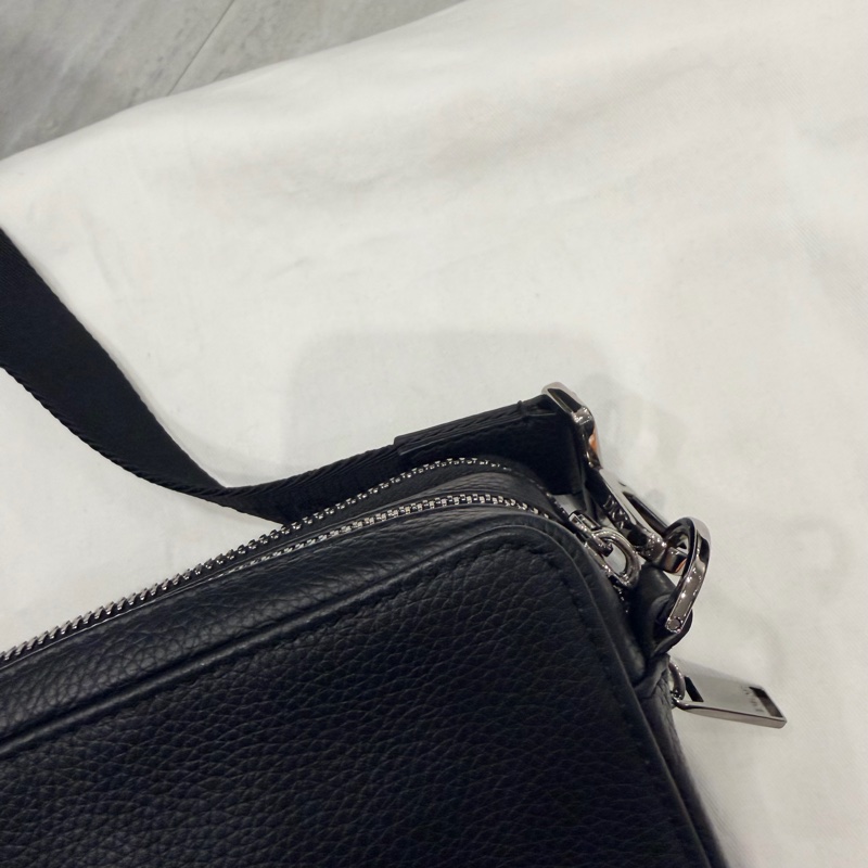 Dior 荔枝牛皮 雙拉鏈 相機包 斜背包 黑-18