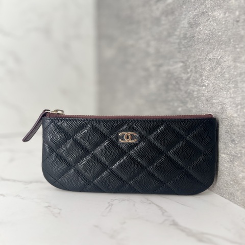 香緹國際精品 CHANEL 一字 拉鍊 錢包 1013