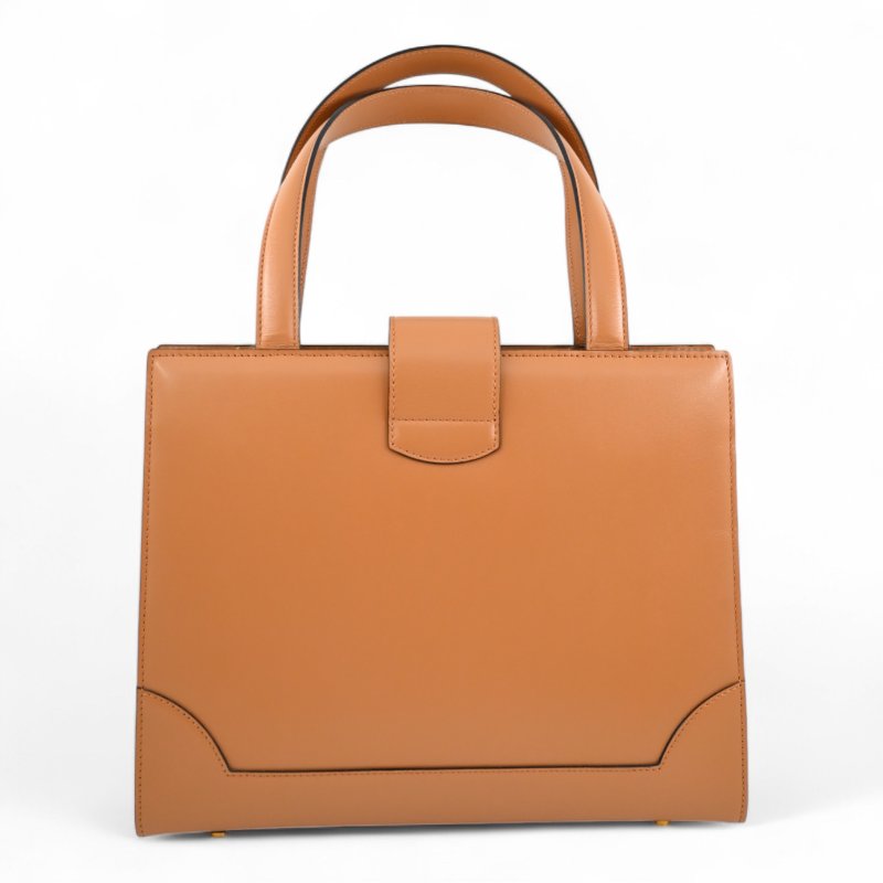中古 Celine 賽琳 米色 光滑小牛皮 手提包-2