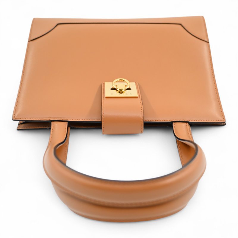 中古 Celine 賽琳 米色 光滑小牛皮 手提包-6