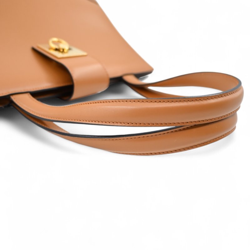 中古 Celine 賽琳 米色 光滑小牛皮 手提包-8