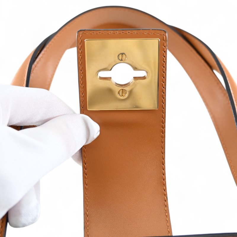 中古 Celine 賽琳 米色 光滑小牛皮 手提包-20