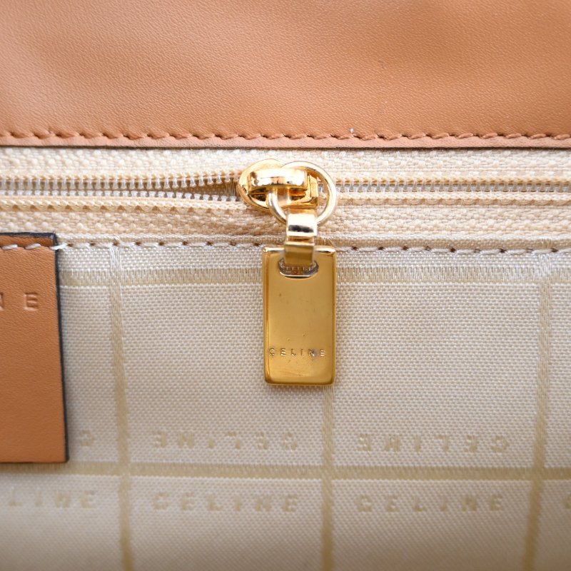 中古 Celine 賽琳 米色 光滑小牛皮 手提包-23