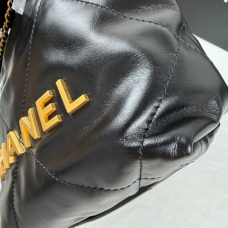 近新 未使用 CHANEL 香奈兒 22 Bag Mini 黑色金釦 鍊條包-3