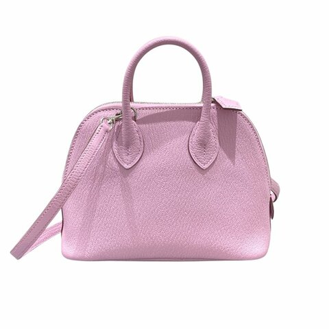 HERMES 愛馬仕 D刻 BOLIDE MINI 手提包 牛皮 錦葵紫 銀釦