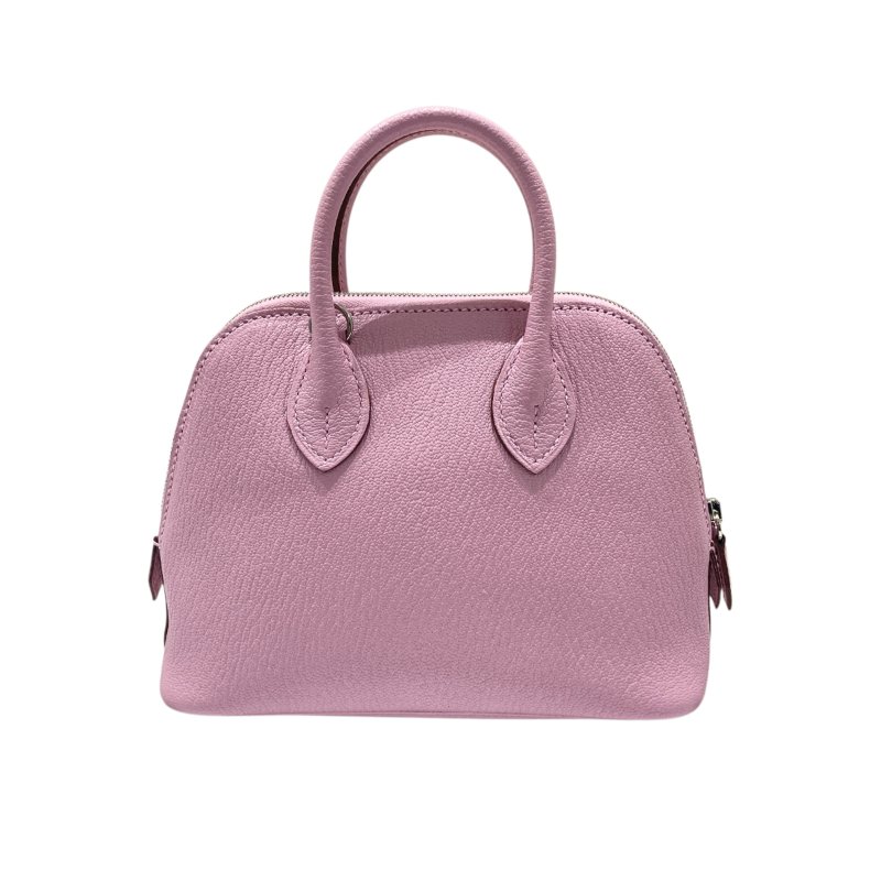 HERMES 愛馬仕 D刻 BOLIDE MINI 手提包 牛皮 錦葵紫 銀釦-1