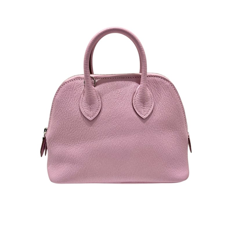 HERMES 愛馬仕 D刻 BOLIDE MINI 手提包 牛皮 錦葵紫 銀釦-2