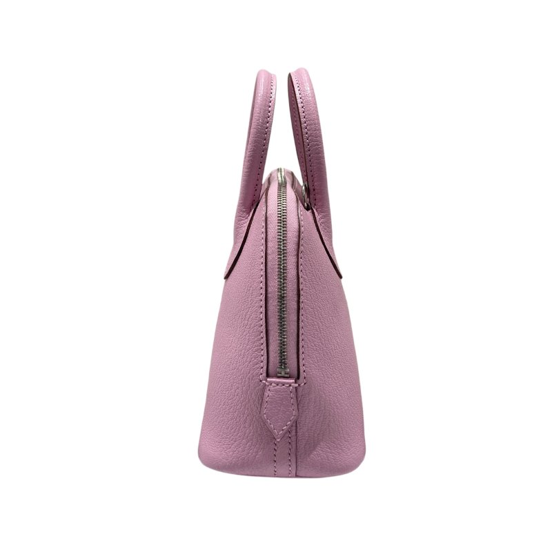 HERMES 愛馬仕 D刻 BOLIDE MINI 手提包 牛皮 錦葵紫 銀釦-3
