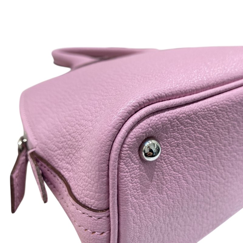 HERMES 愛馬仕 D刻 BOLIDE MINI 手提包 牛皮 錦葵紫 銀釦-7