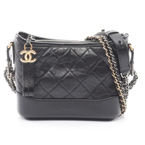 香奈兒 Gabrielle de Chanel 鏈條單背包 A91810 黑色皮革二手女士