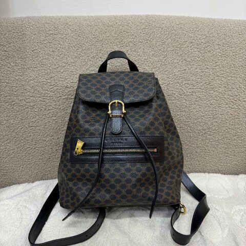 中古 Celine 賽琳 復古 雙肩包 背包