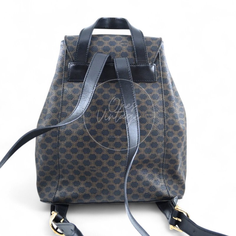 中古 Celine 賽琳 復古 雙肩包 背包-2