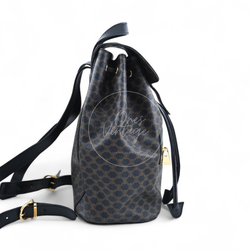 中古 Celine 賽琳 復古 雙肩包 背包-3