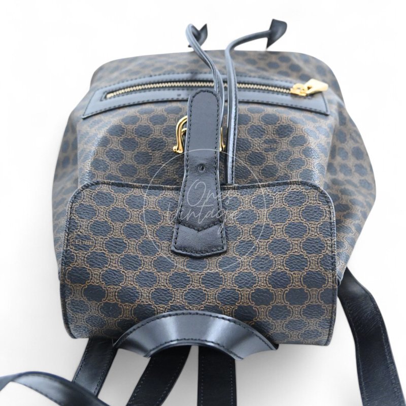 中古 Celine 賽琳 復古 雙肩包 背包-5