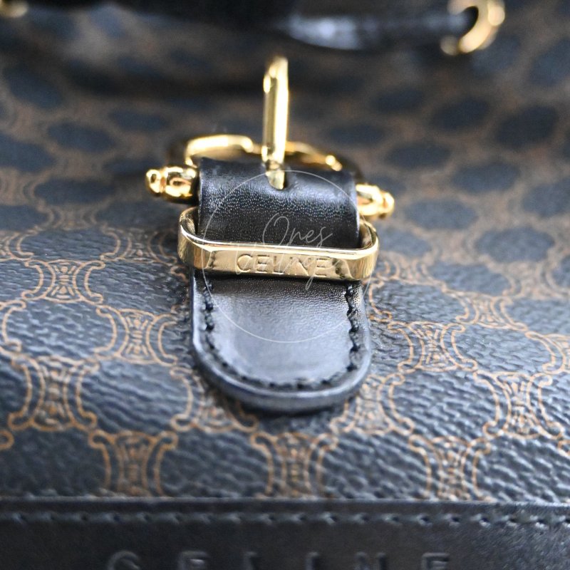 中古 Celine 賽琳 復古 雙肩包 背包-16