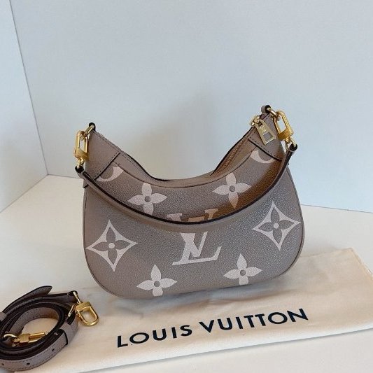 近新品 路易威登/Louis Vuitton Bagatelle 大象灰腋下包-1