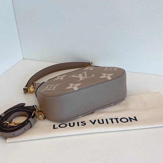 近新品 路易威登/Louis Vuitton Bagatelle 大象灰腋下包-2