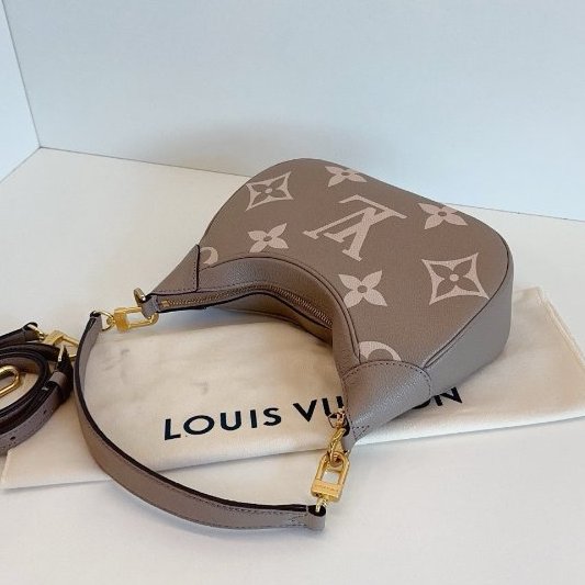 近新品 路易威登/Louis Vuitton Bagatelle 大象灰腋下包-5