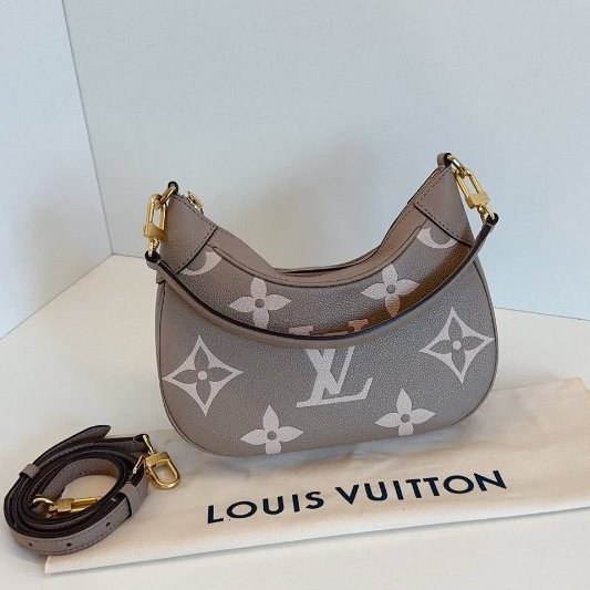 近新品 路易威登/Louis Vuitton Bagatelle 大象灰腋下包-6