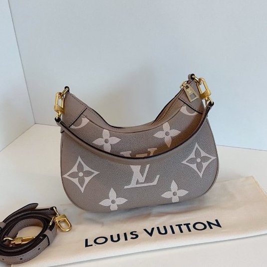 近新品 路易威登/Louis Vuitton Bagatelle 大象灰腋下包-7