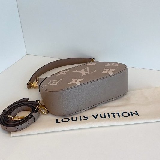近新品 路易威登/Louis Vuitton Bagatelle 大象灰腋下包-8