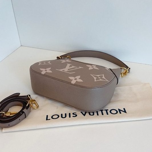 近新品 路易威登/Louis Vuitton Bagatelle 大象灰腋下包-9