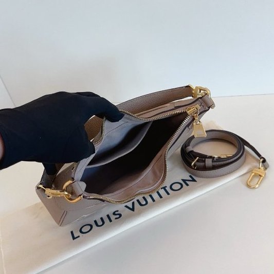 近新品 路易威登/Louis Vuitton Bagatelle 大象灰腋下包-10