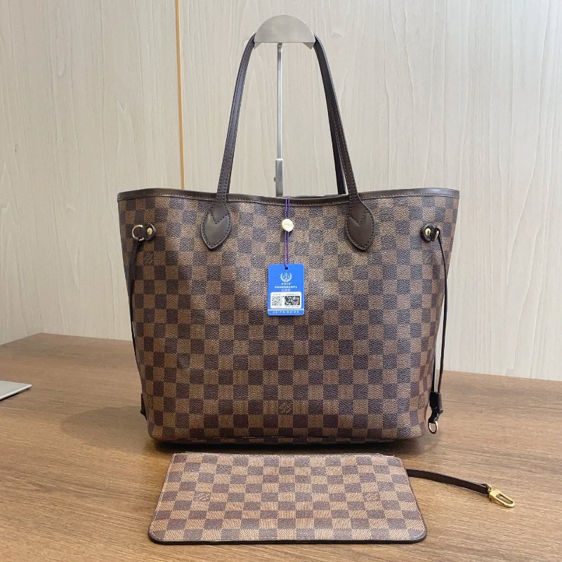 路易威登/Louis Vuitton 棋盤格 neverfull 中號子母包-0