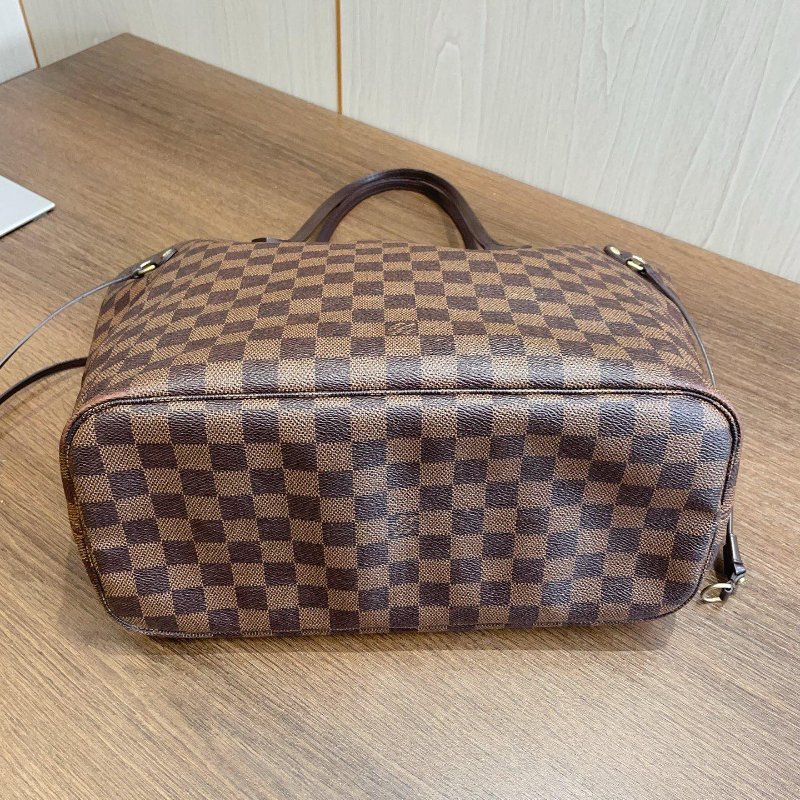 路易威登/Louis Vuitton 棋盤格 neverfull 中號子母包-8