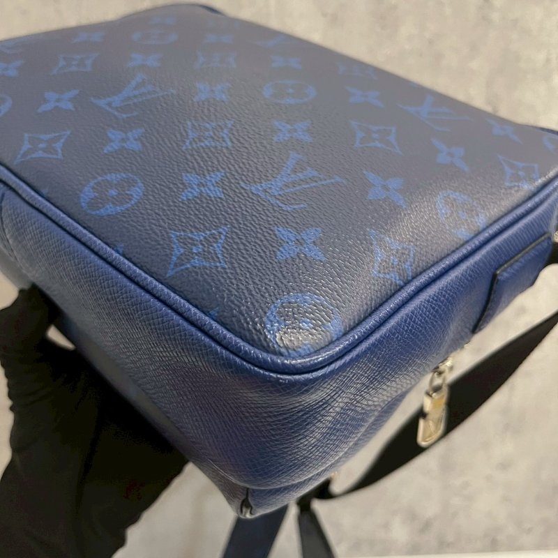 Louis Vuitton M30242 outdoor Monogram 藍色老花拼皮郵差包-15