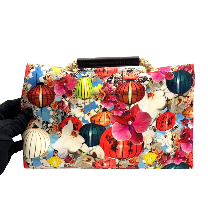 【美收精品】Longchamp 手提麻繩花色手拿包 C-527【隔月月中將轉賣至日本 上架期限30天】-1