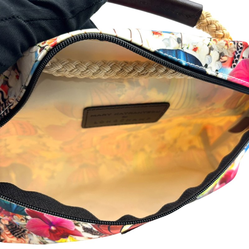 【美收精品】Longchamp 手提麻繩花色手拿包 C-527【隔月月中將轉賣至日本 上架期限30天】-11
