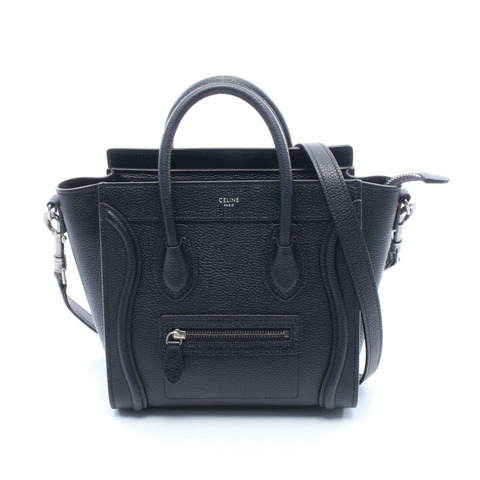 CELINE Luggage Nano Shopper 斜背單肩手提包 黑色真皮 二手 女士