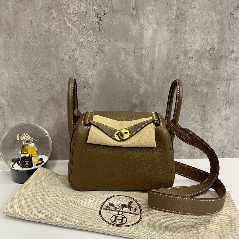 Hermes Mini Lindy二代 大象灰 金釦 W刻TC皮-0