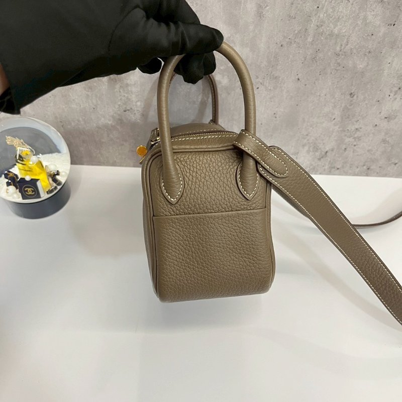 Hermes Mini Lindy二代 大象灰 金釦 W刻TC皮-6