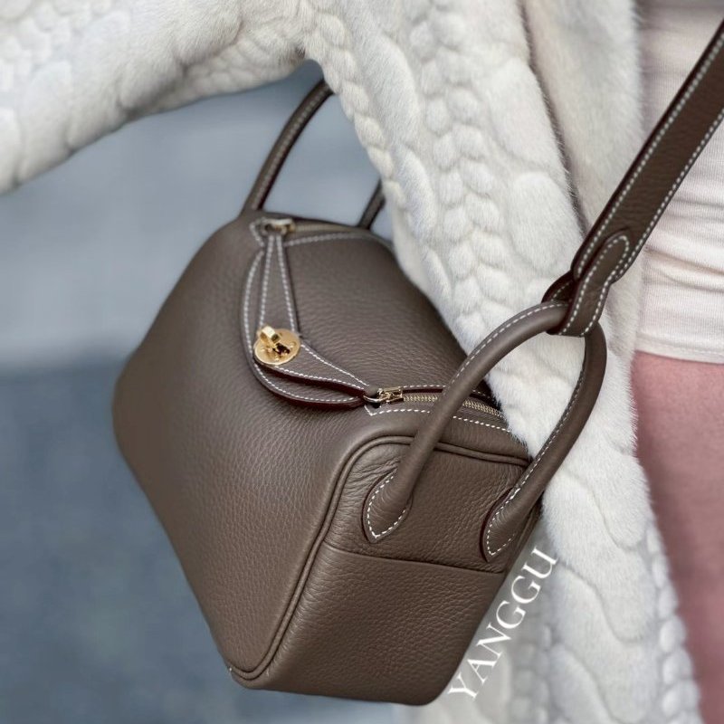 Hermes Mini Lindy二代 大象灰 金釦 W刻TC皮-7
